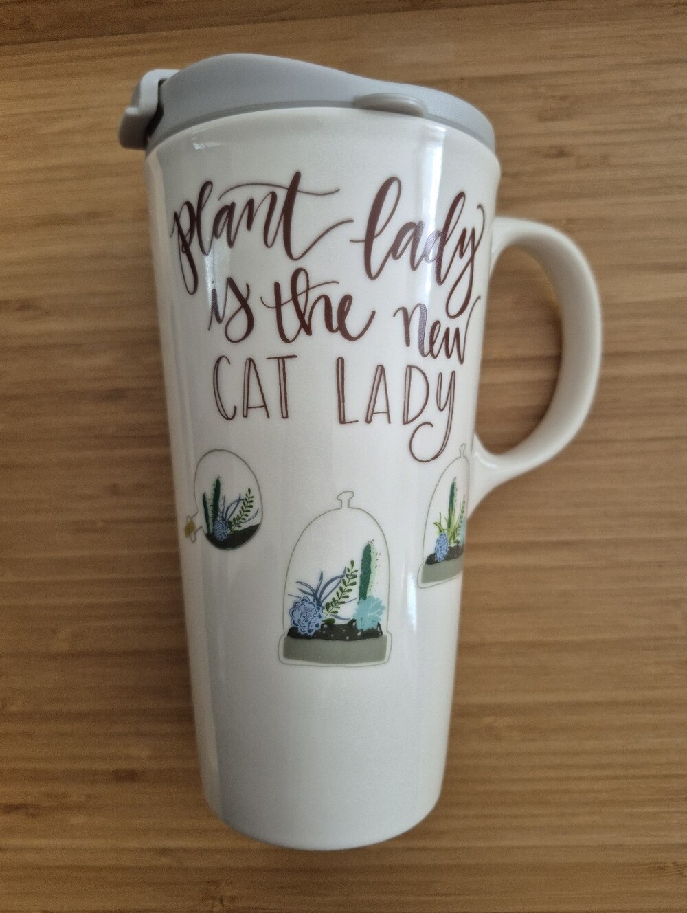 Mug - Plant Lady is the New Cat Lady - New Ceramic Travel Mug - White